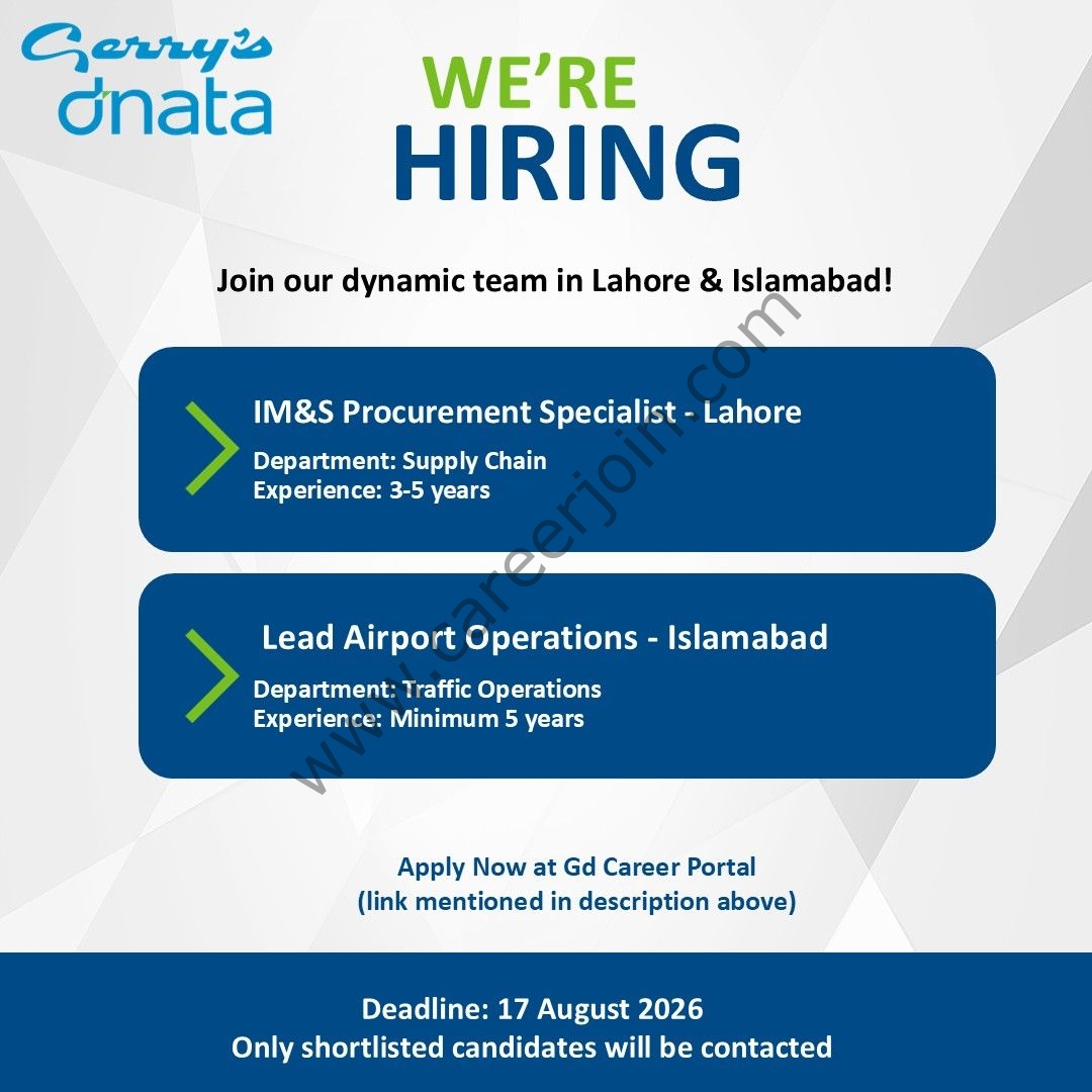 Gerry's dnata Jobs August 2026 1