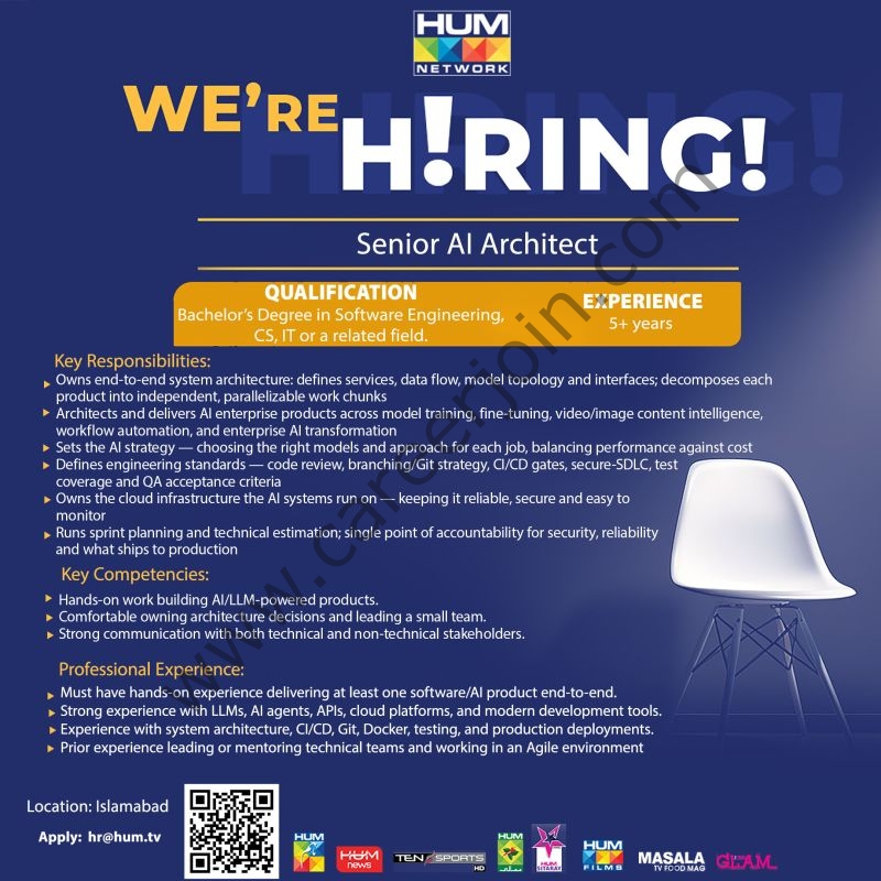HUM Tv Network Jobs Senior AI Architect 1