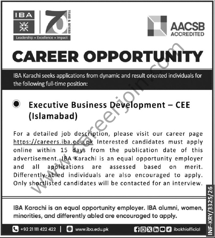 IBA Karachi Jobs Jobs 09 August 2026 Express Tribune 1