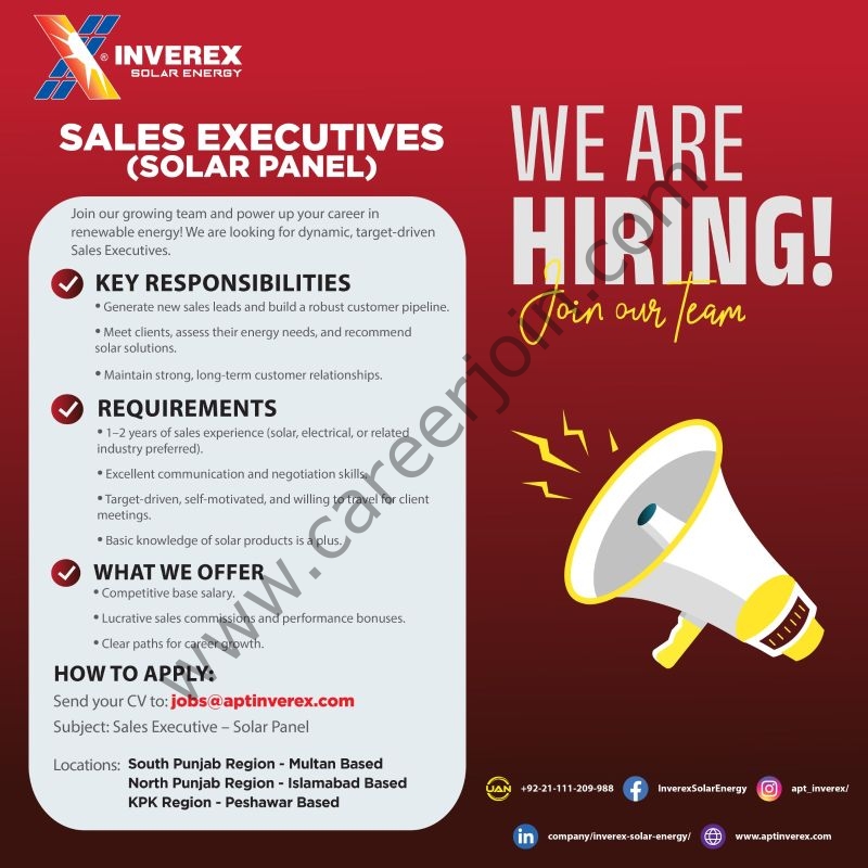 Inverex Solar Energy Jobs Sales Executive 1