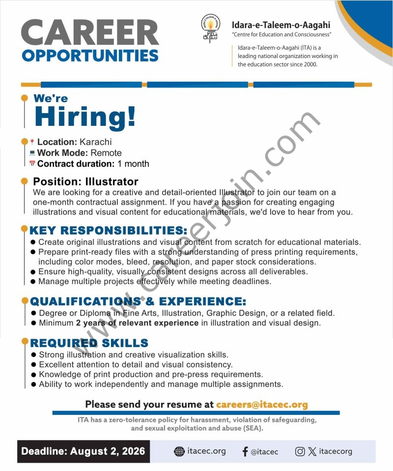 Idara-e-Taleem-o-Aagahi (ITA) Jobs Illustrator 1
