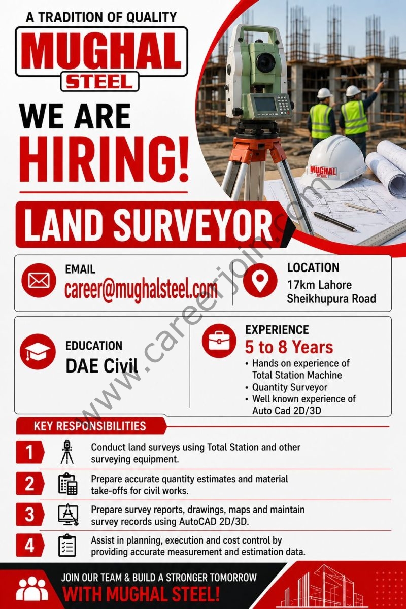 Mughal Steel Jobs Land Surveyor  1