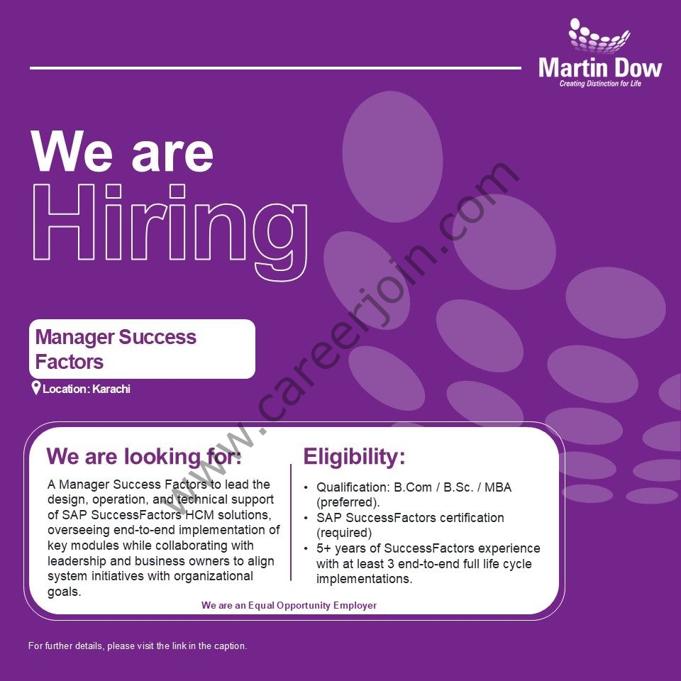 Martin Dow Limited Jobs Manager Success Factors 1