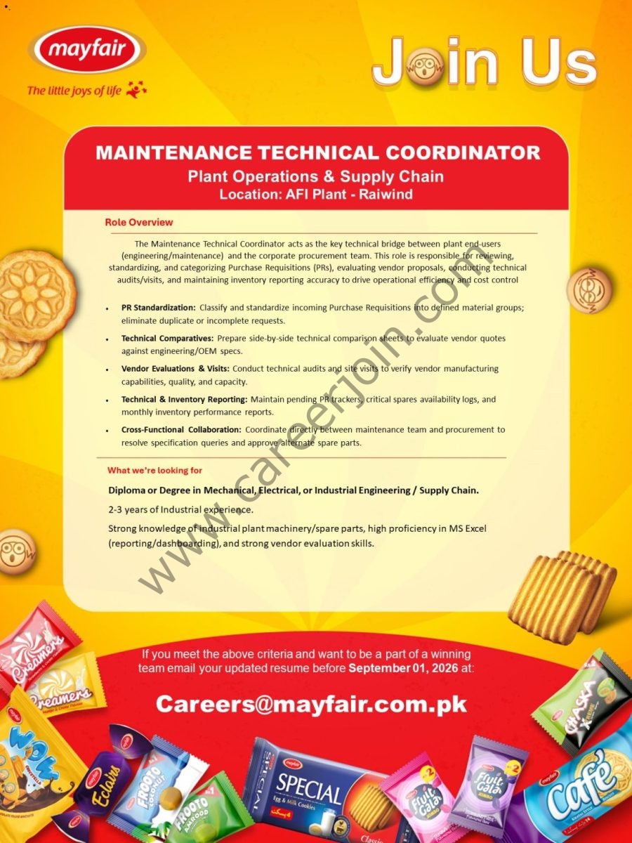 Mayfair Pakistan Jobs Maintenance Technical Coordinator 1