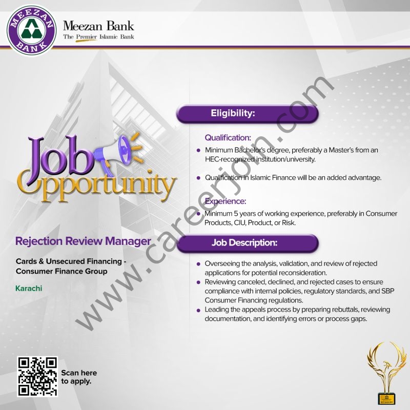 Meezan Bank Limited Jobs August 2026 2