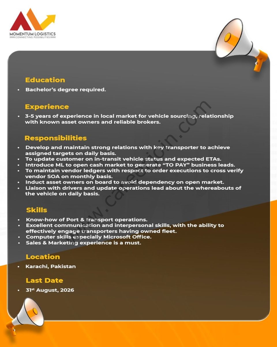 Momentum Logistics Jobs Operations Executive 2