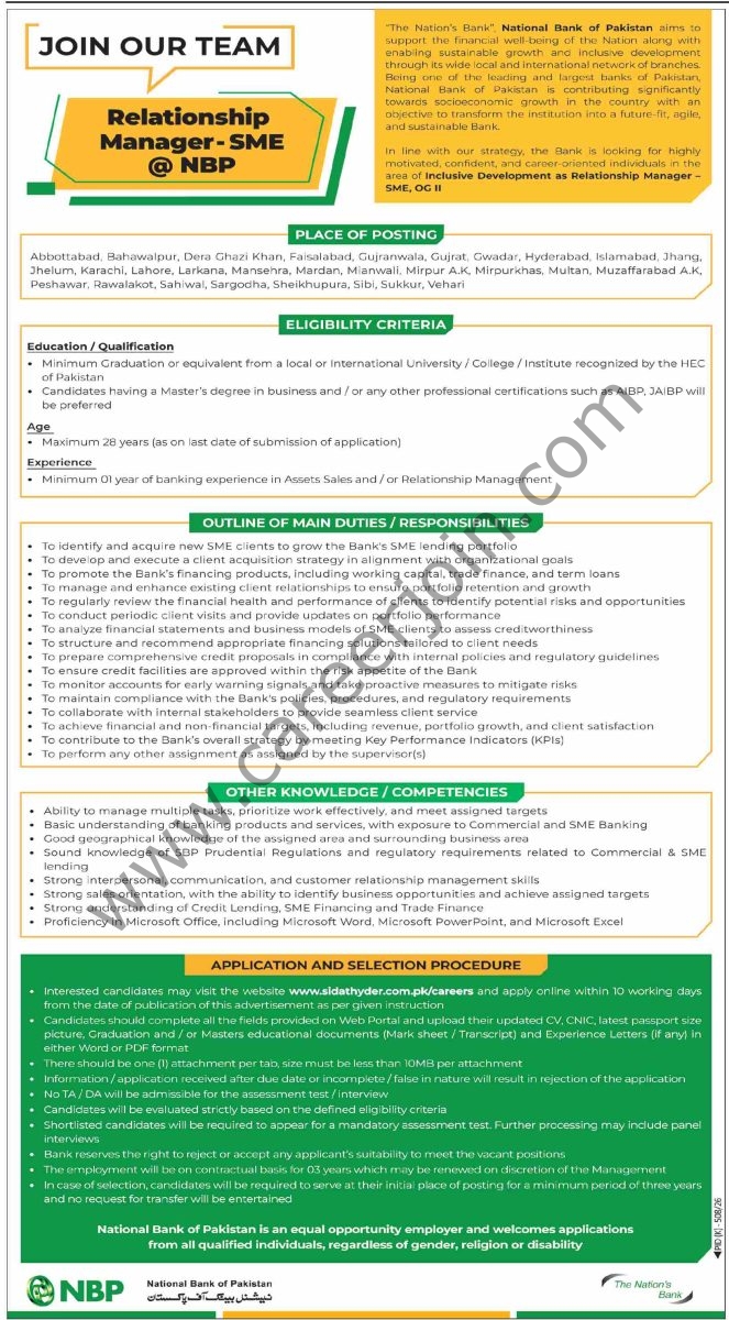 National Bank of Pakistan NBP Jobs 16 August 2026 Dawn 1