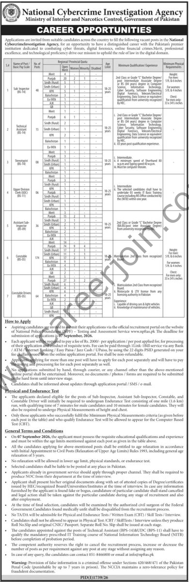 National Cyber Crime Investigation Agency NCCIA Jobs 24 August 2026 Jang 1