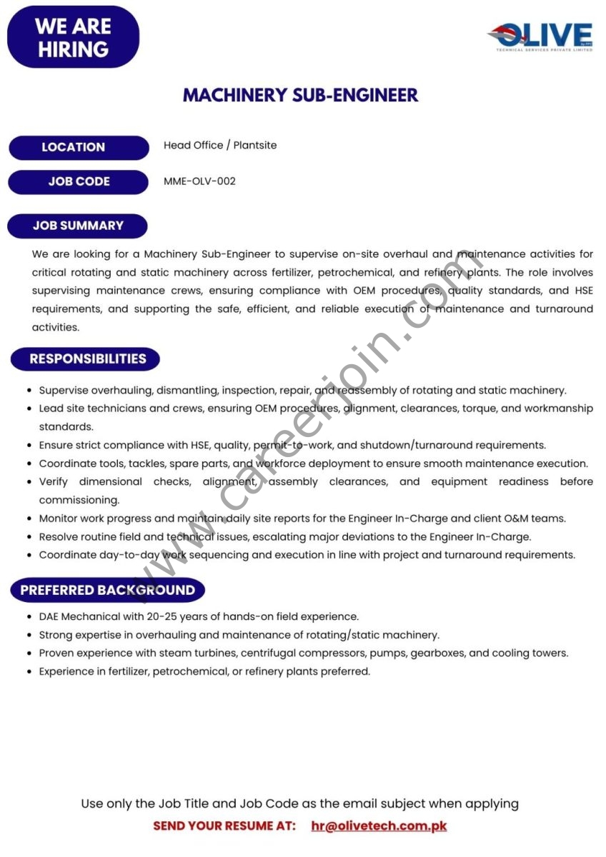 OLIVE Technical Services Private Limited Jobs August 2026 1
