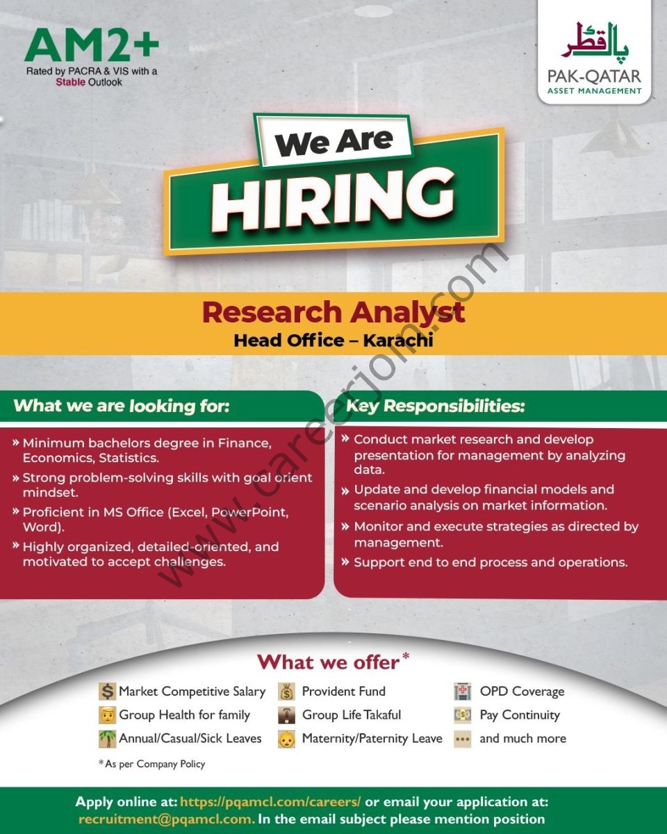 Pak Qatar Asset Management Jobs Research Analyst 1