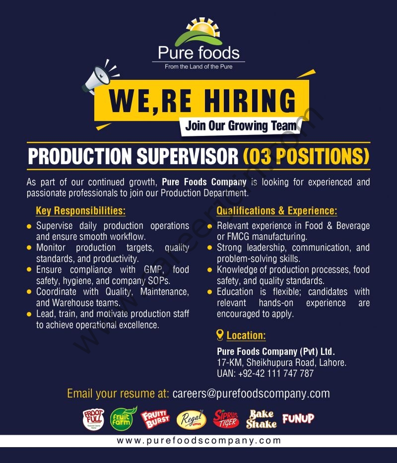 Pure Food Company Jobs August 2026 3