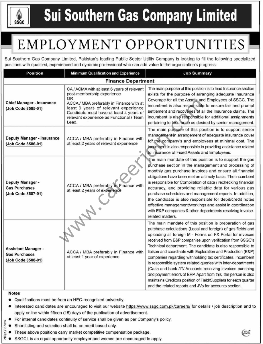 Sui Southern Gas Co Ltd SSGC Jobs 02 August 2026 Dawn 1