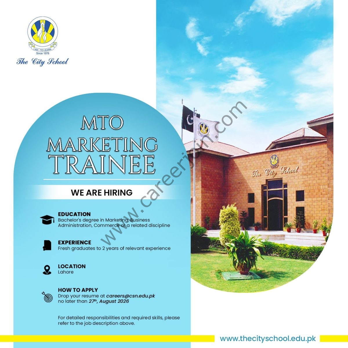 The City School Jobs 21 August 2026 03 1