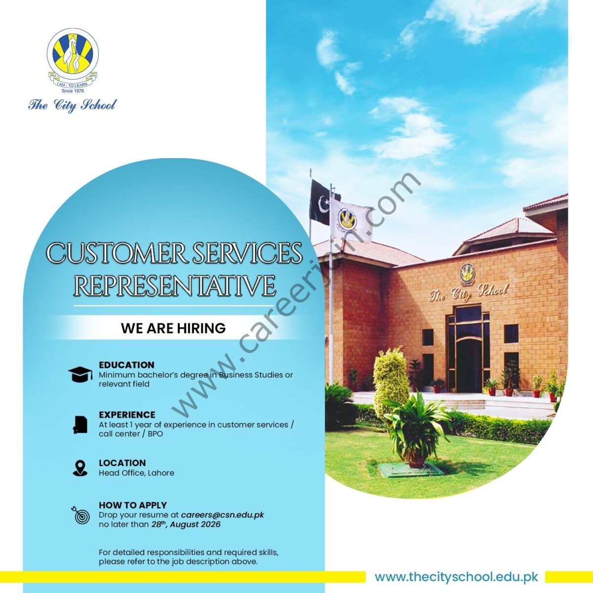 The City School Jobs 21 August 2026 05 1