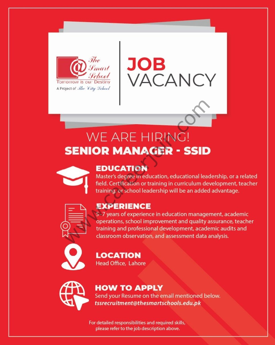 The Smart School Jobs Senior Manager SSID 1