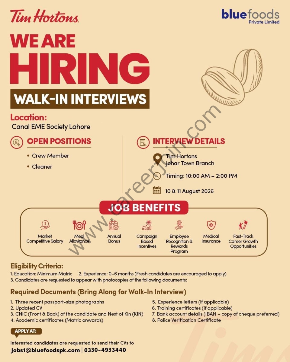 Tim Hortons Jobs August 2026 1