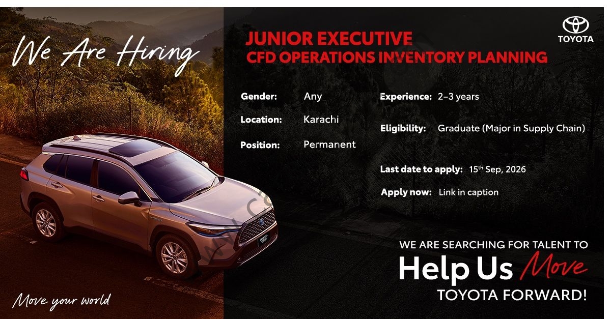 Toyota Indus Motor Company Ltd Jobs 25 August 2026 1 1