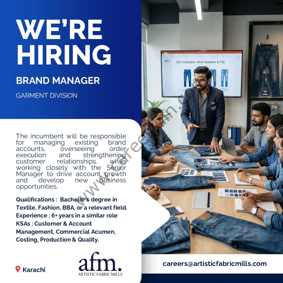 Artistic Fabric Mills Jobs Brand Manager 1
