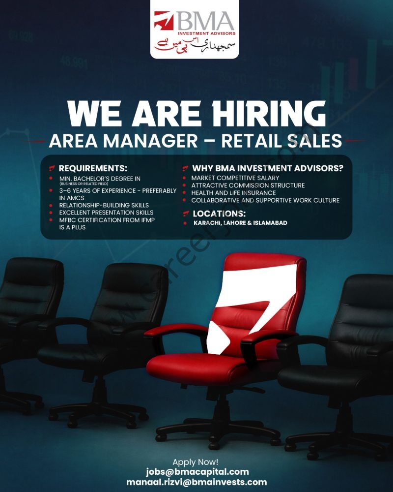 BMA Investment Advisors Jobs Area Manager Retail Sales 1