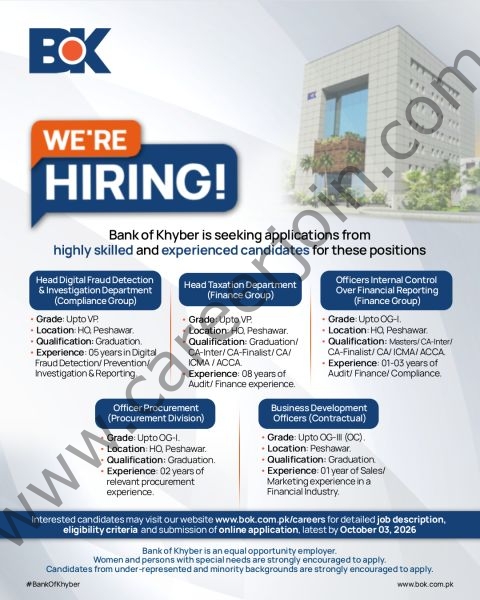 Bank of Khyber BoK Jobs 25 September 2026 01 1