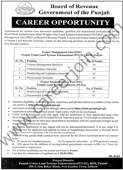 Board of Revenue Punjab 06 September 2026 The News 1