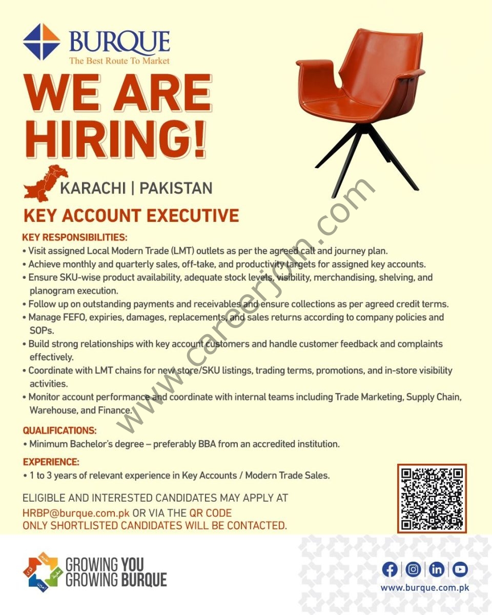 Burque Corporation Limited Jobs Key Account Executive 1