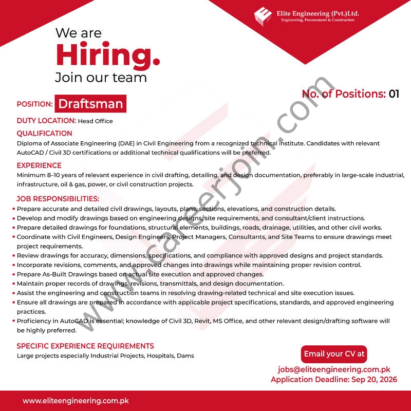 Elite Engineering Pvt Ltd Jobs September 2026 1