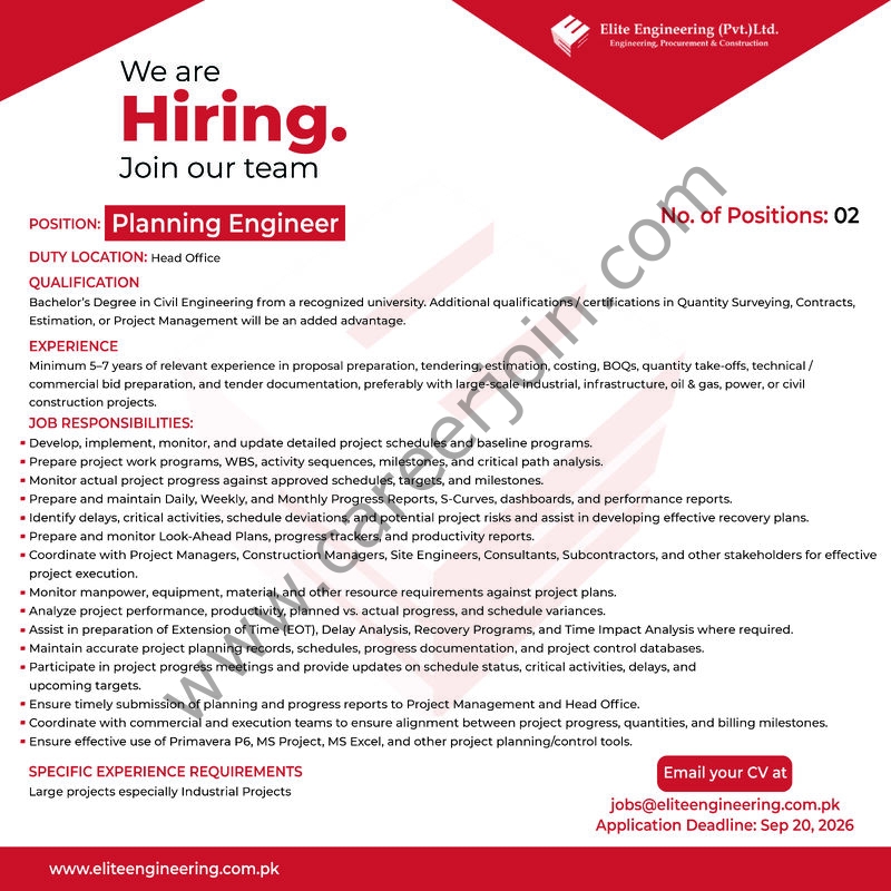 Elite Engineering Pvt Ltd Jobs September 2026 3