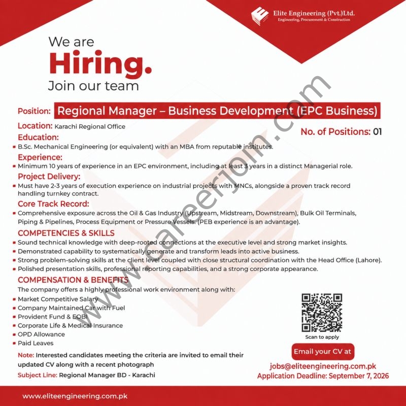 Elite Engineering Pvt Ltd Jobs Regional Manager Business Development 1