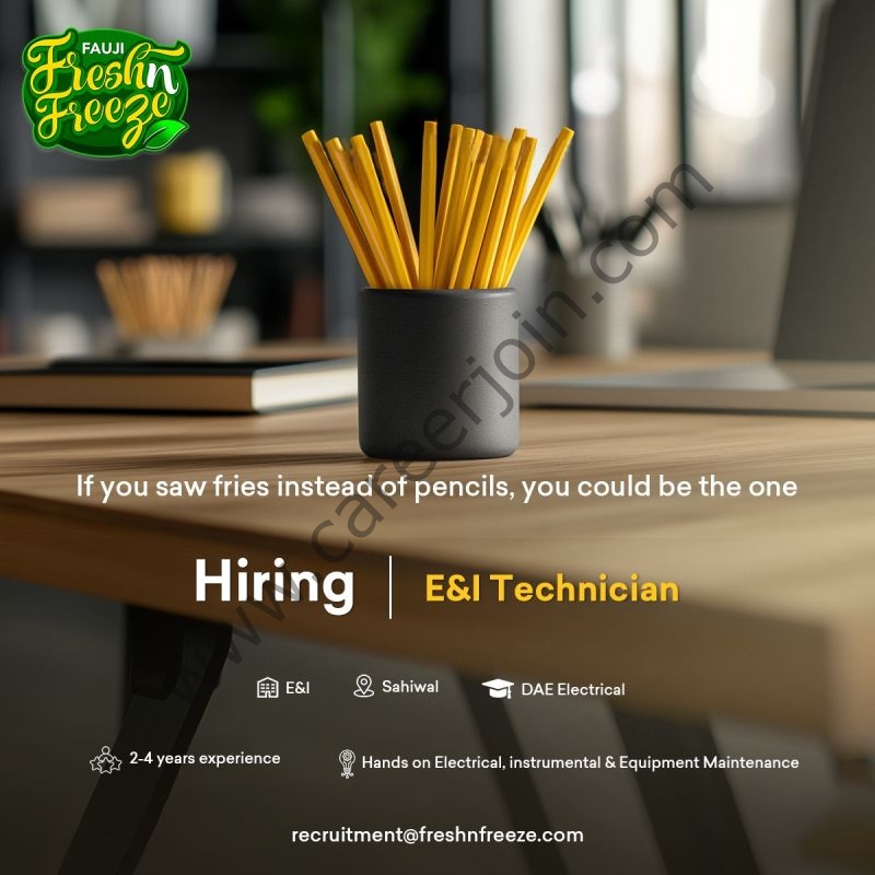 Fauji Fresh n Freeze Limited Jobs E&I Technician 1