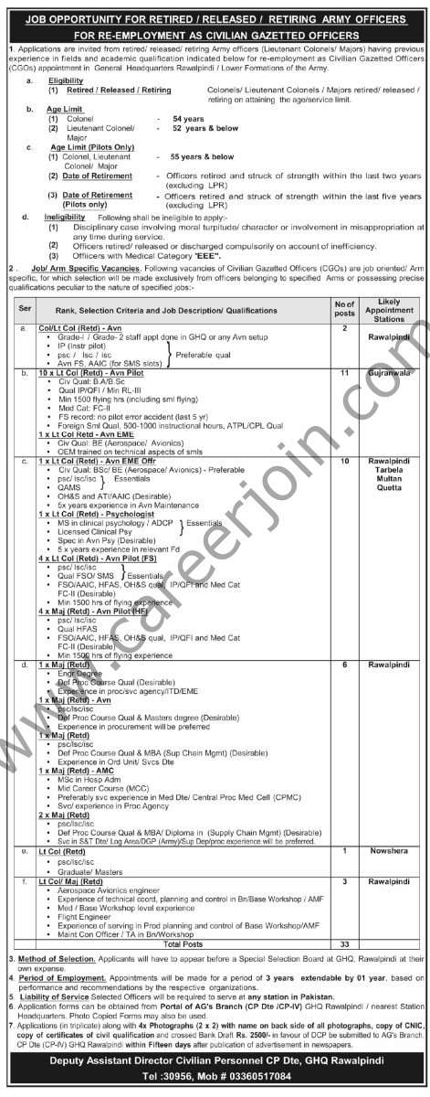 General Headquarters Rawalpindi Jobs 13 September 2026 Express 1