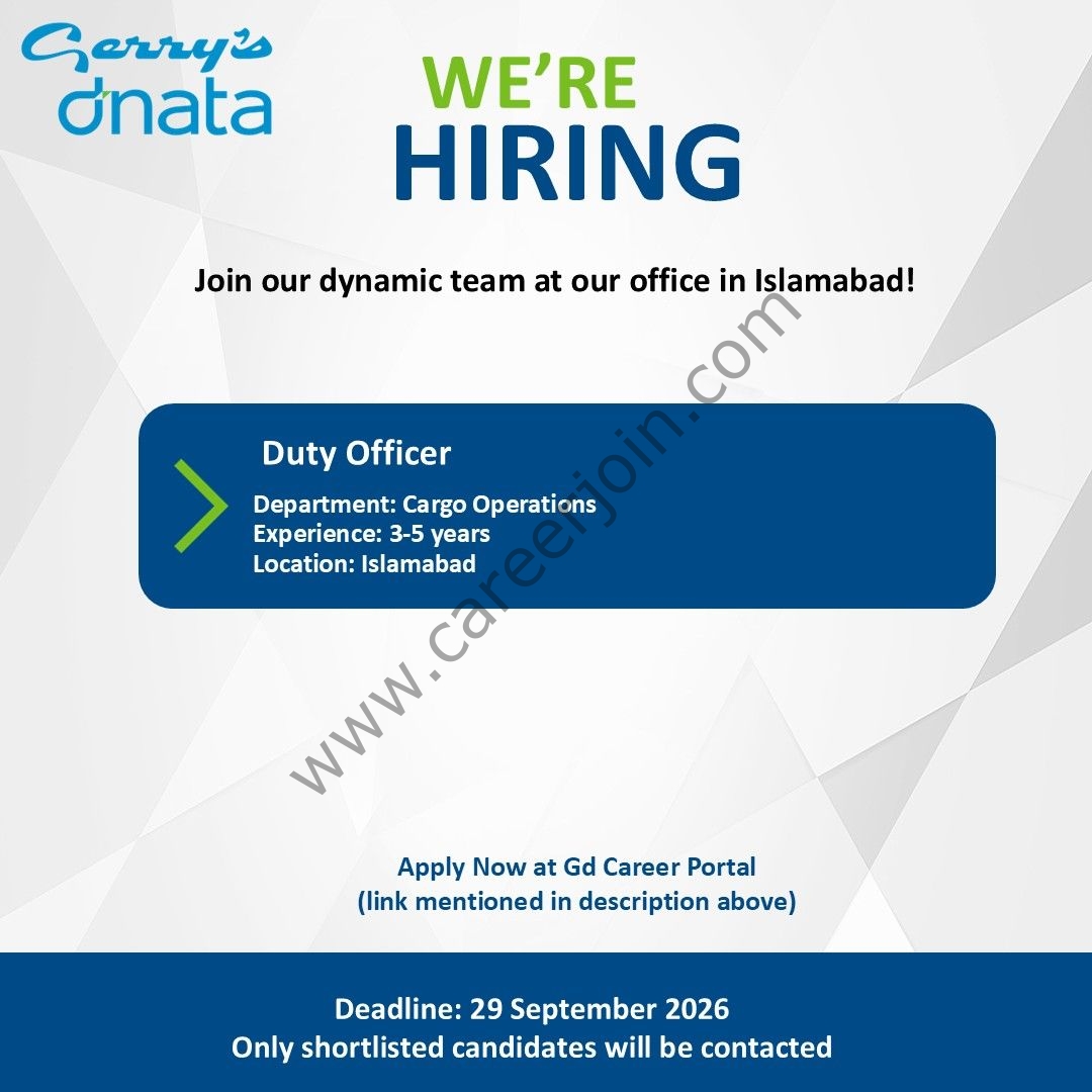 Gerry's dnata Jobs Duty Officer 1