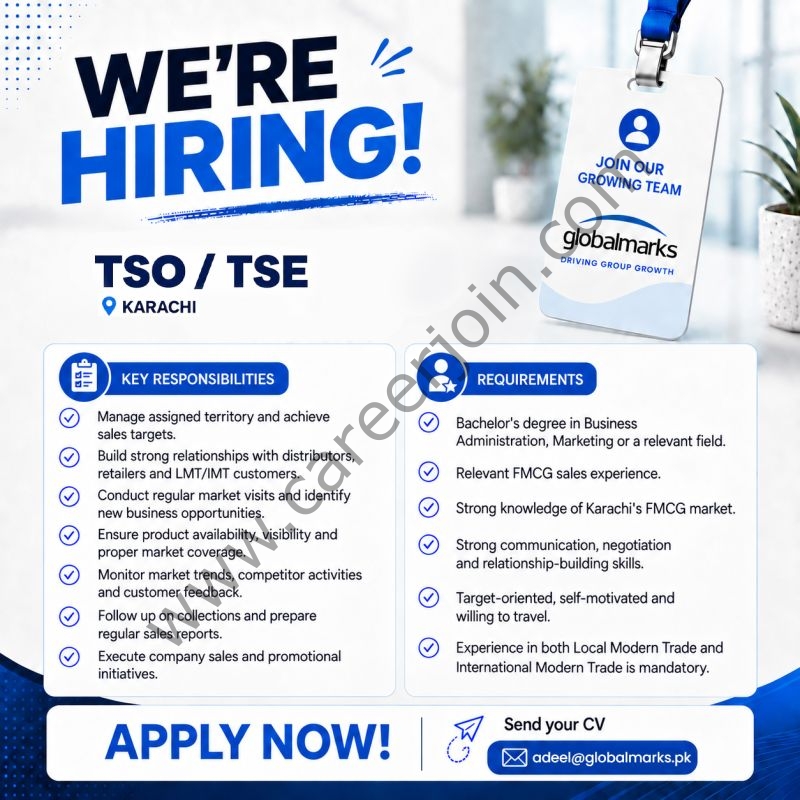 Global Marks Pvt Ltd Jobs TSO / TSE 1