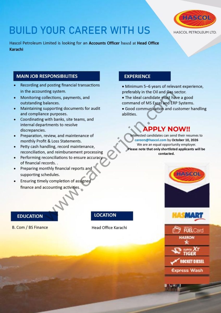 Hascol Petroleum Limited Jobs September 2026 1