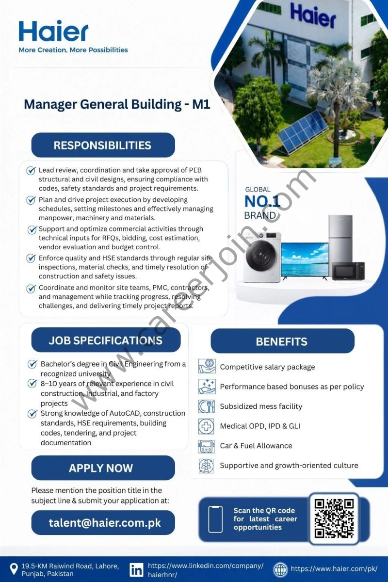 Haier Jobs 13 September 2026 01 1