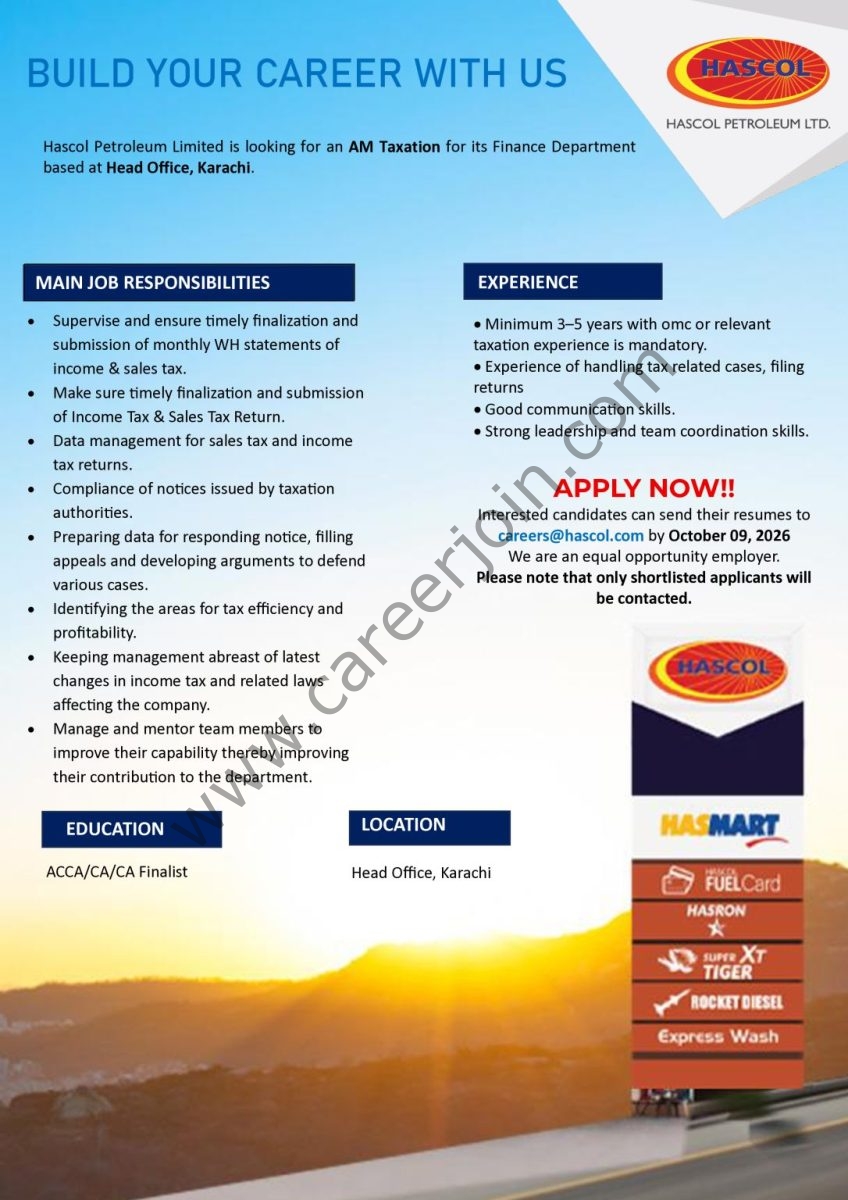 Hascol Petroleum Limited Jobs October 2026 1