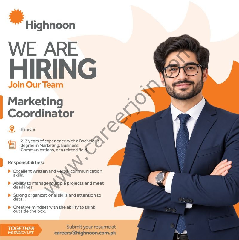 Highnoon Pvt Ltd Jobs Marketing Coordinator 1