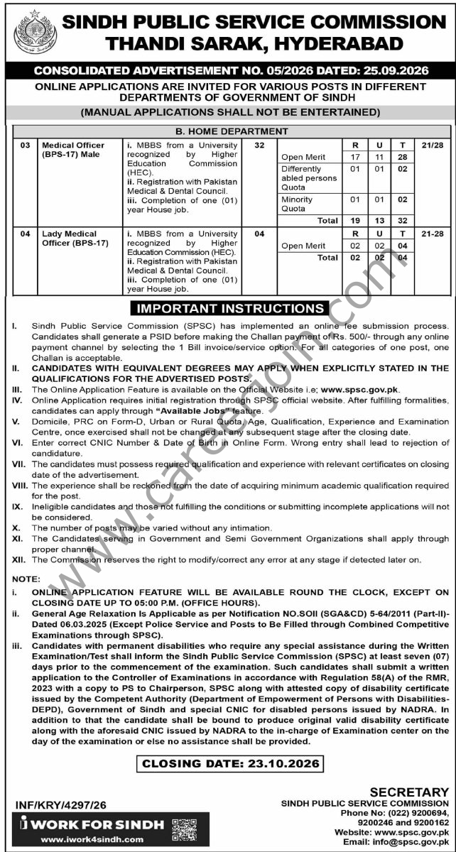 Home Department Sindh Jobs 27 September 2026 Dawn 1