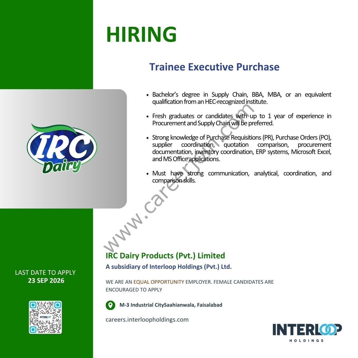 IRC Dairy Products Pvt Ltd Jobs 19 September 2026 05 1