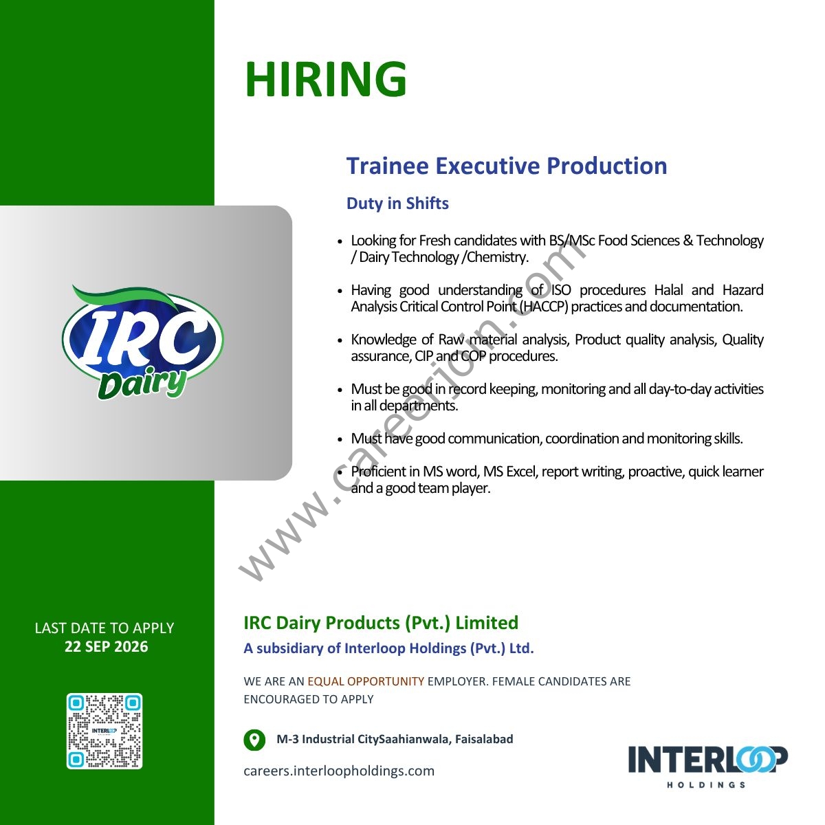 IRC Dairy Products Pvt Ltd Jobs 19 September 2026 06 1