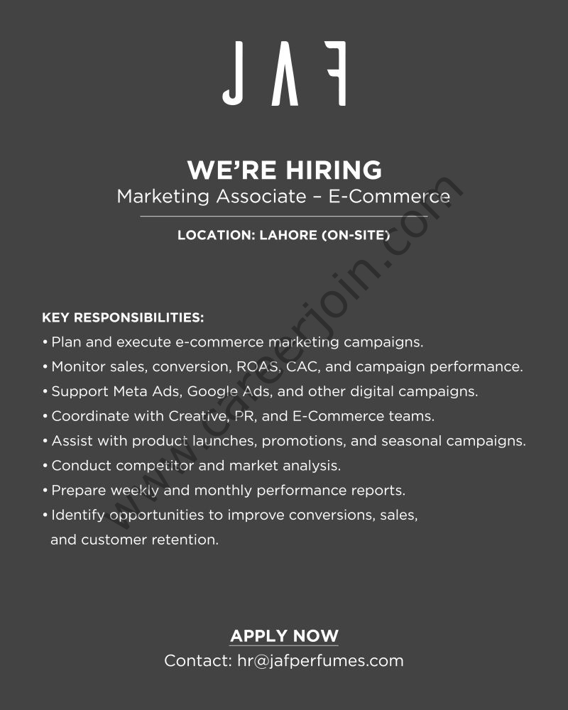 JAF Perfumes Jobs Marketing Associate 1