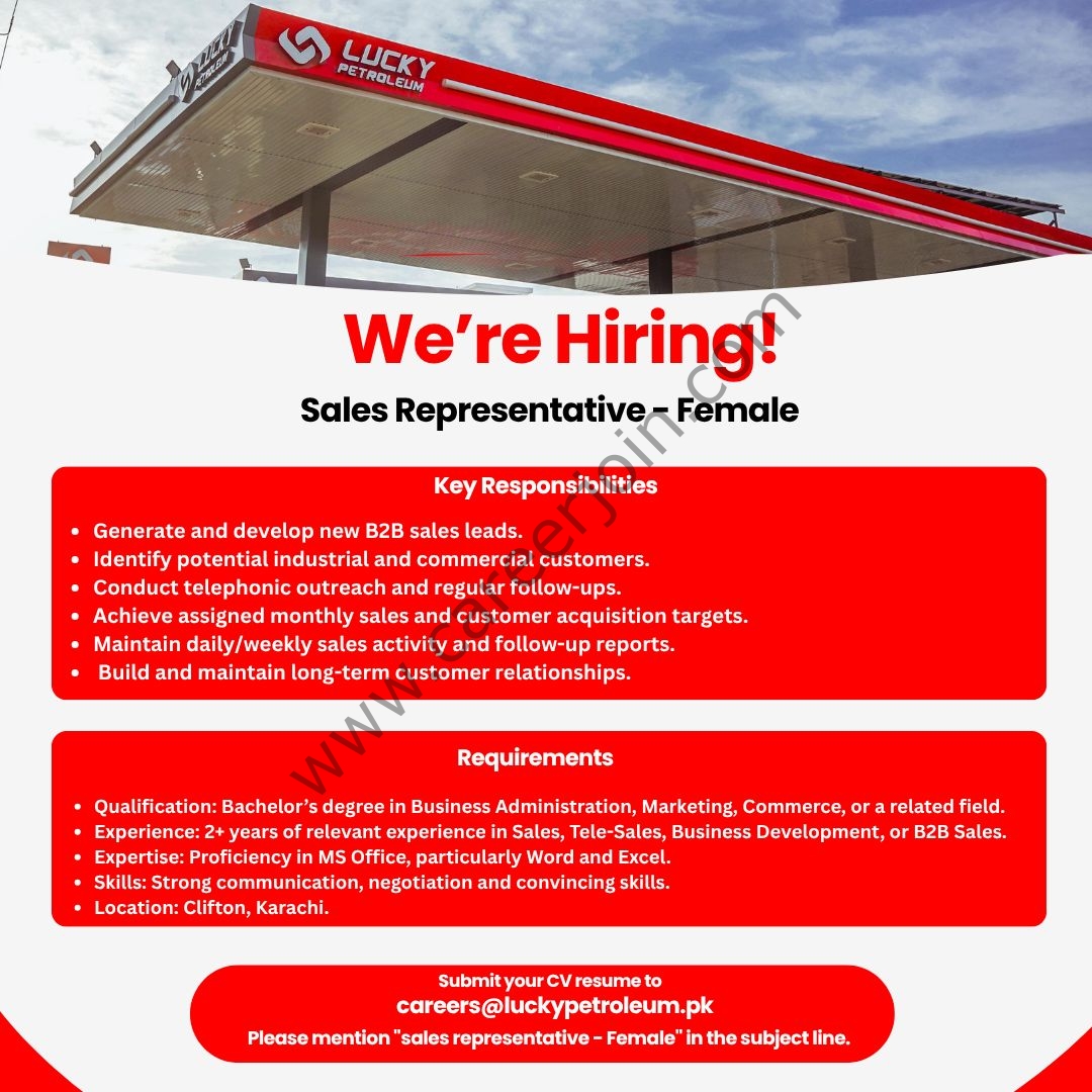 Lucky Petroleum Jobs Sales Representative 1