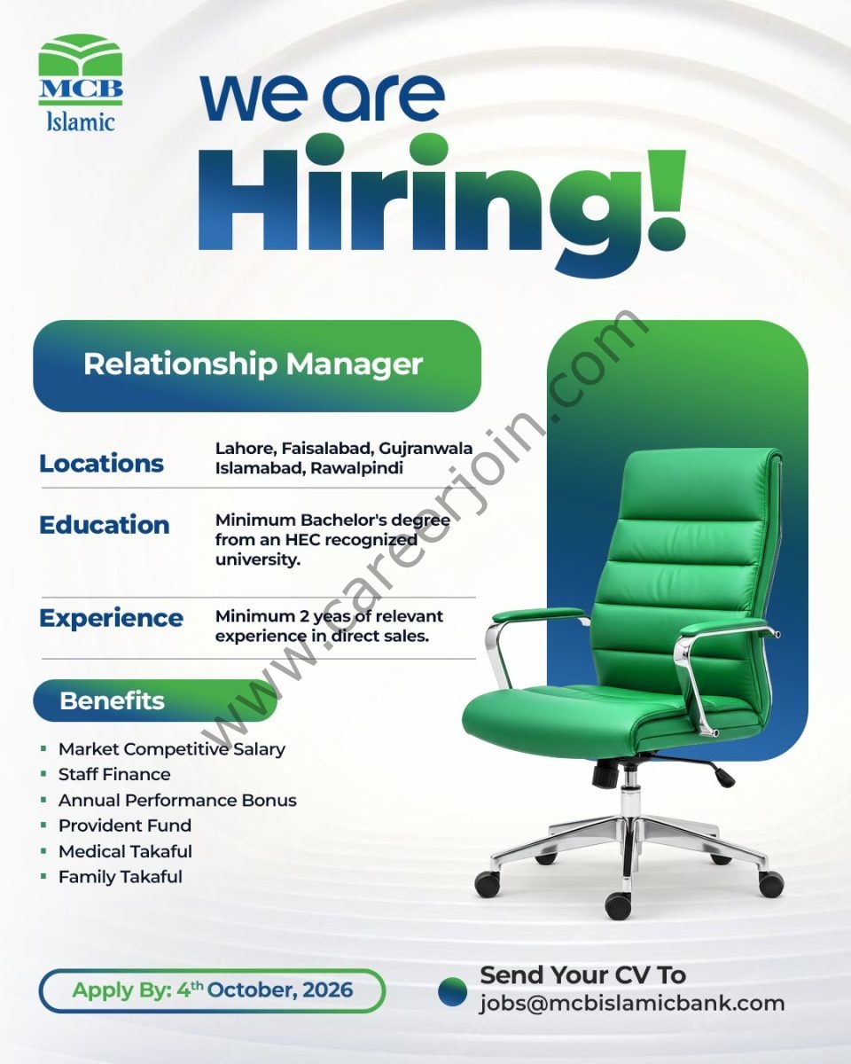 MCB Islamic Bank Jobs October 2026 2