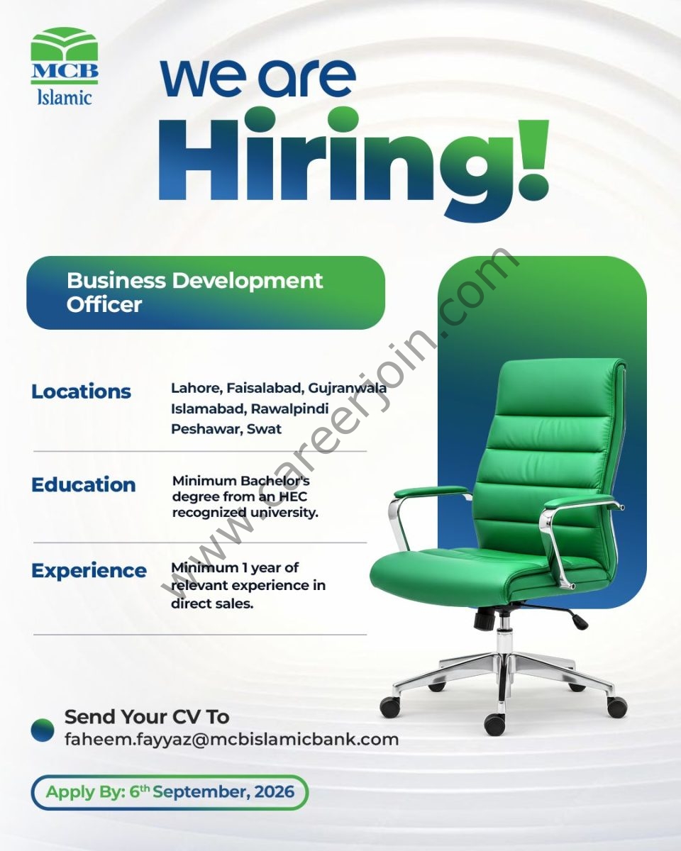 MCB Islamic Bank Jobs Septembber 2026 2