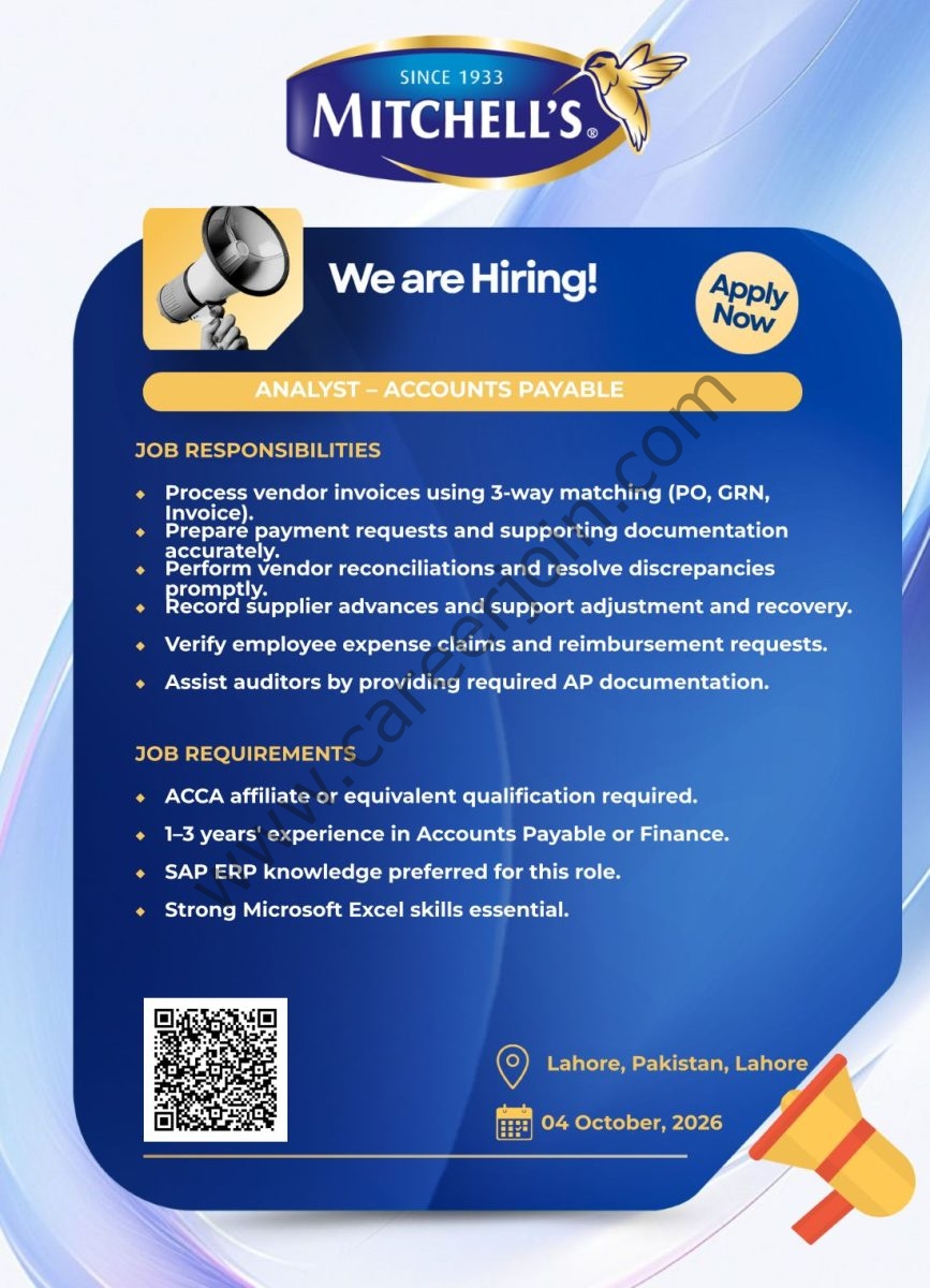 Mitchell's Fruit Farms Limited Jobs Accounts Payable Analyst  1