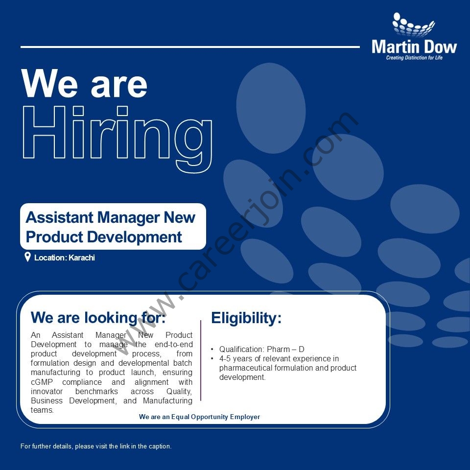 Martin Dow Limited Jobs Assistant Manager New Development 1