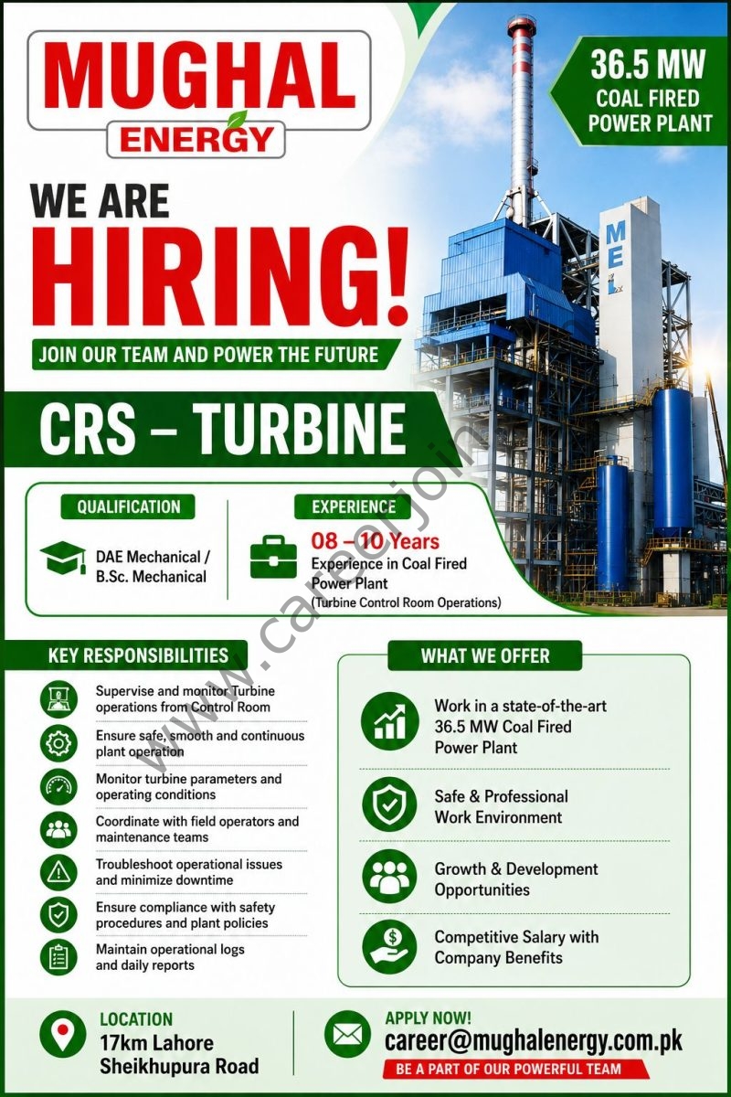 Mughal Energy Limited Jobs CRS Turbine 1