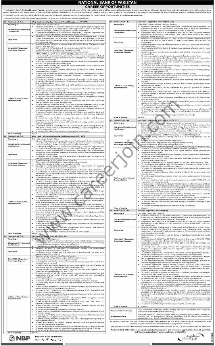 NBP National Bank Jobs 13 September 2026 Dawn 01 1