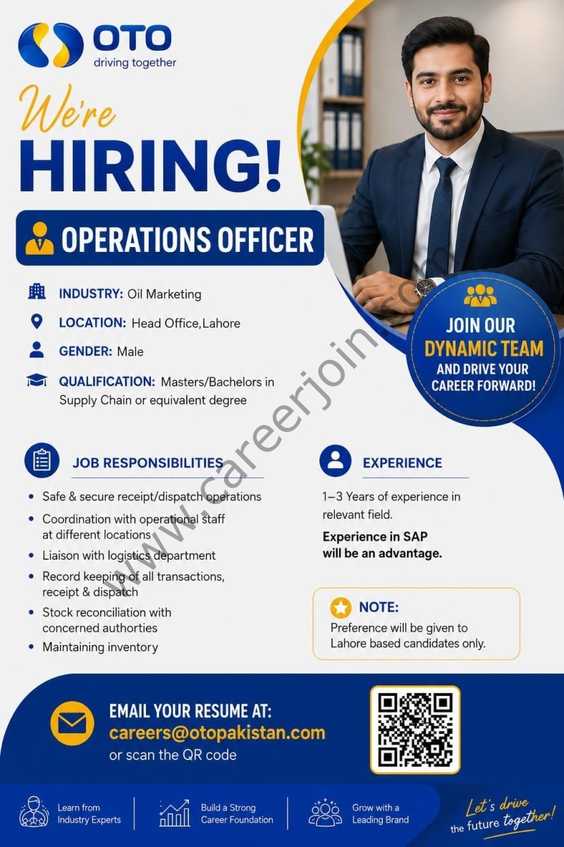 OTO Pakistan Jobs Operations Officer 1