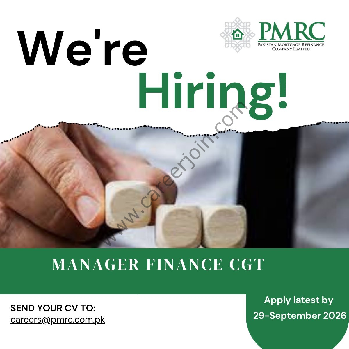 Pakistan Mortgage Refinance Company Limited PMRC Jobs Manager Finance CGT 1